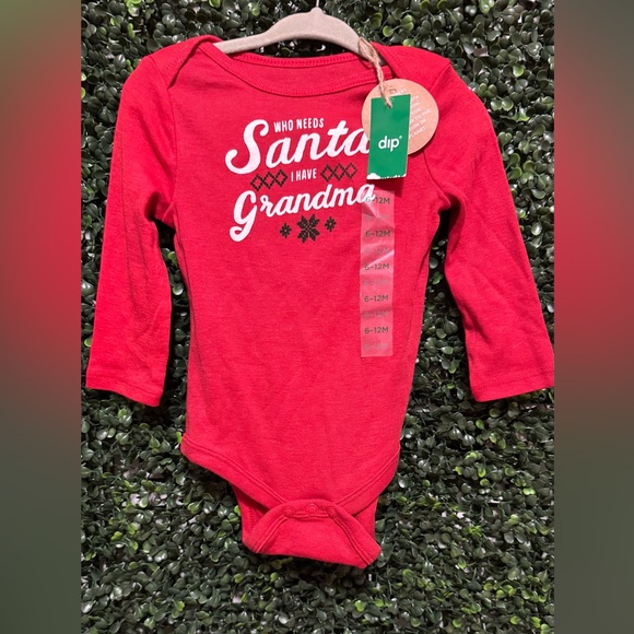 dip Other - DIP BABY BOY 6-12MO CHRISTMAS/HOLIDAY  LONG SLEEVE BODYSUIT
